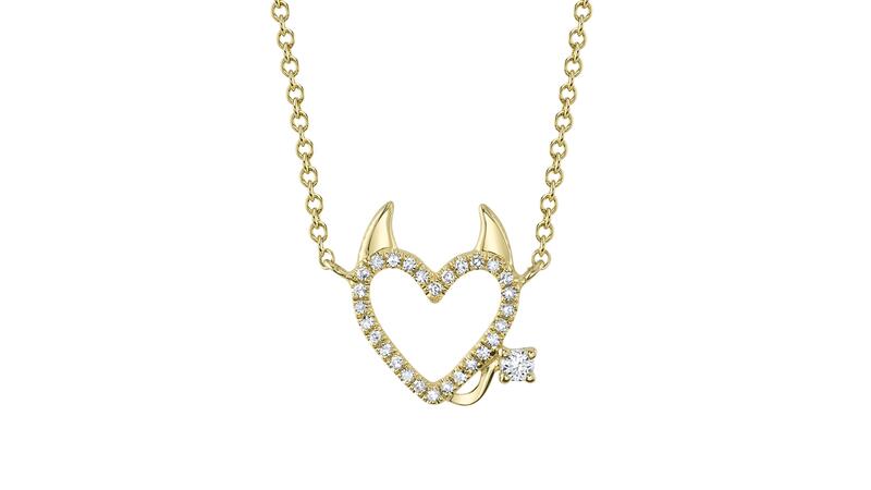 Shy Creation devil heart necklace